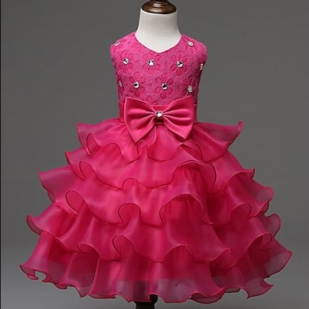 Beautiful flower layered  Dress for your little girls
